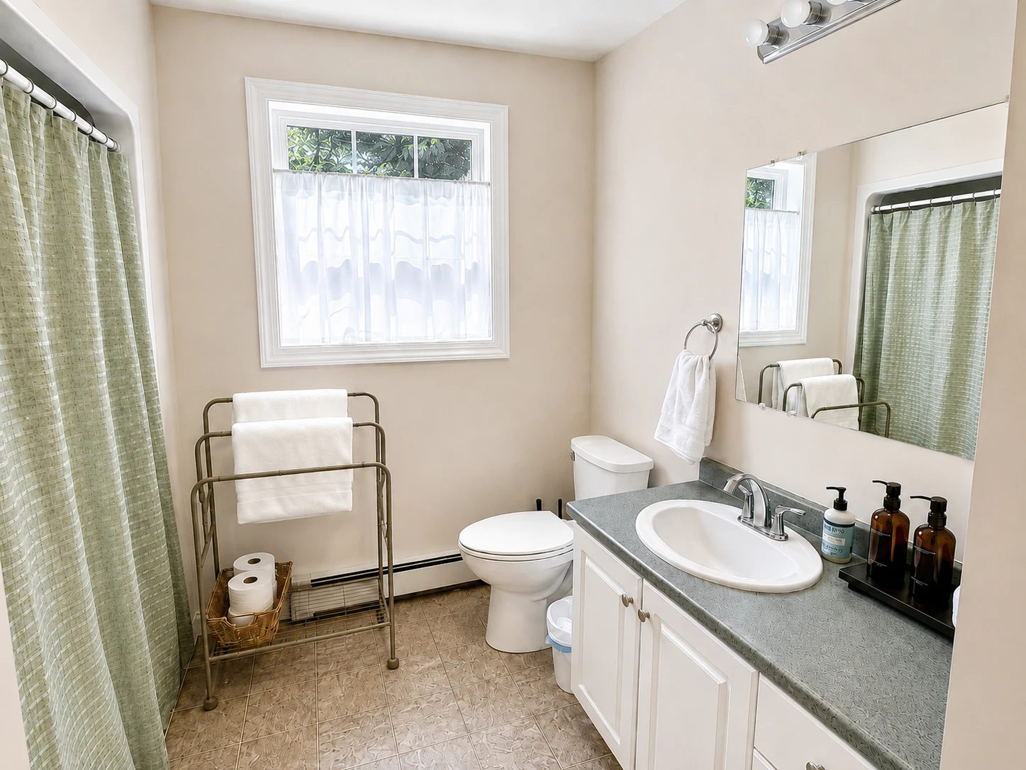 First full bathroom at Ledge & Tide