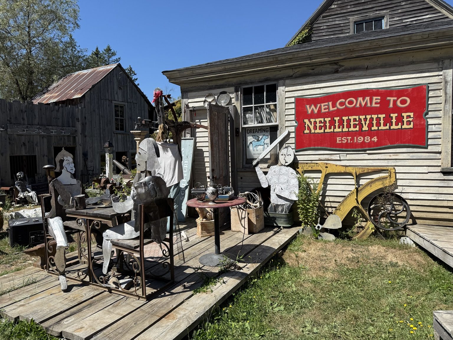 Nervous Nellieville art site on Deer Isle