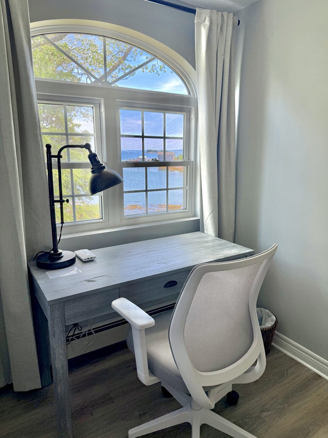 The McCloskey Room desk area at Ledge & Tide