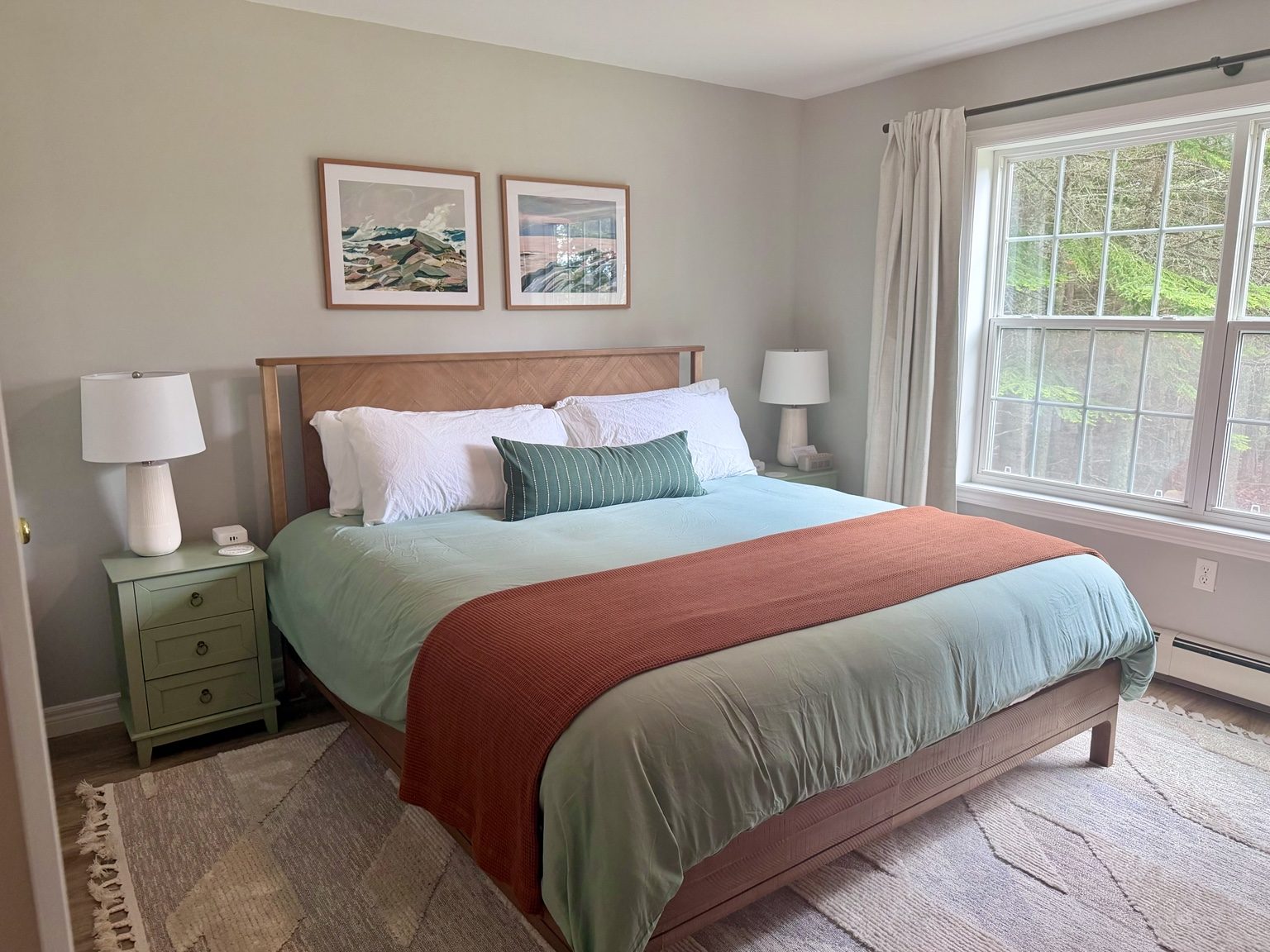 The Shore Room king bedroom at Ledge & Tide